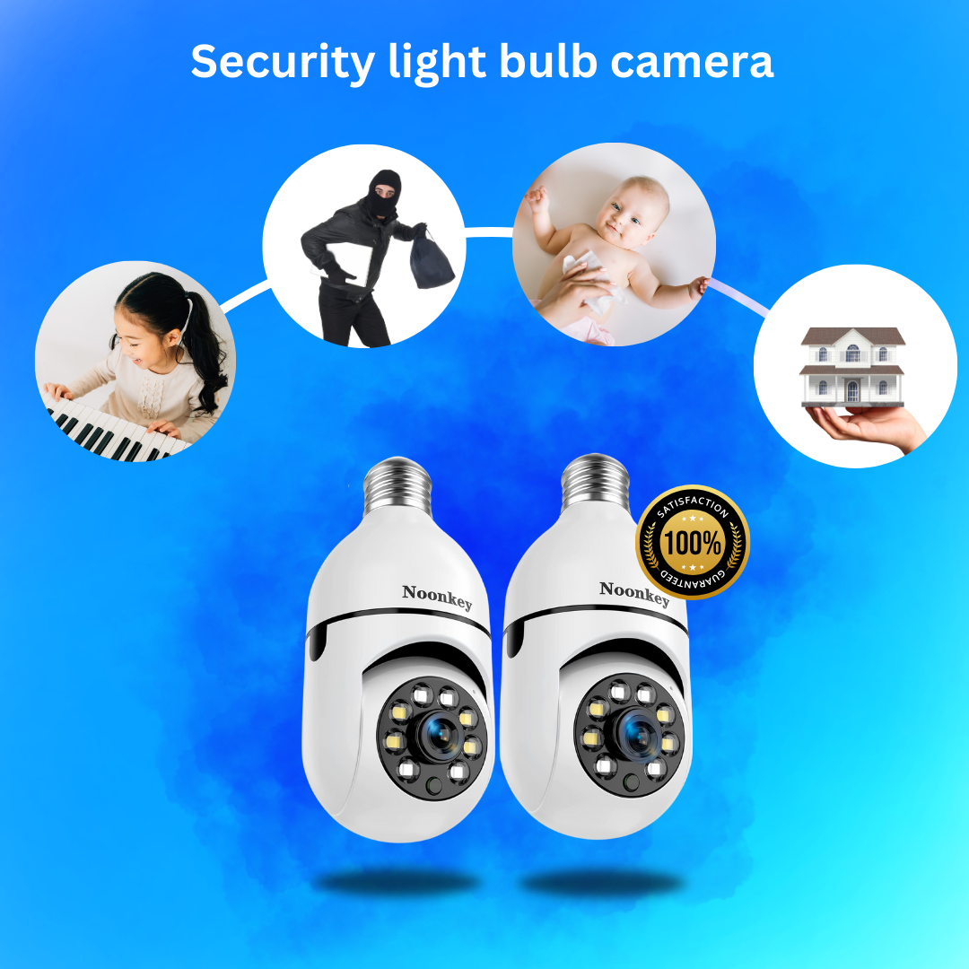 Light bulb security hidden camera 360°