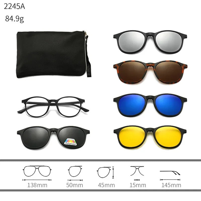 MagniView™ - 6-in-1 Magnetic Polarized Glasses