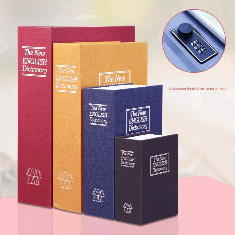 Secret mini Book Safe box with Key & Password