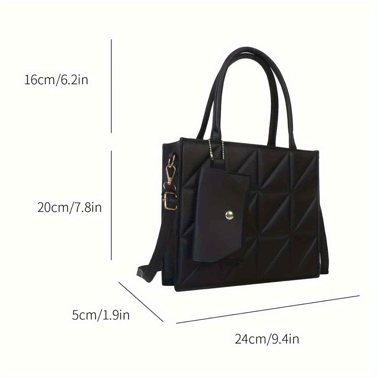 GleamTote™ - Quilted Mini Crossbody Bag with Coin Purse