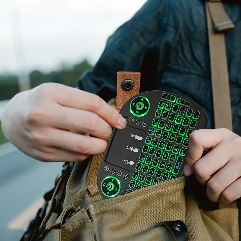 i8 Mini wireless keyboard with touchpad & 7 color Backlit