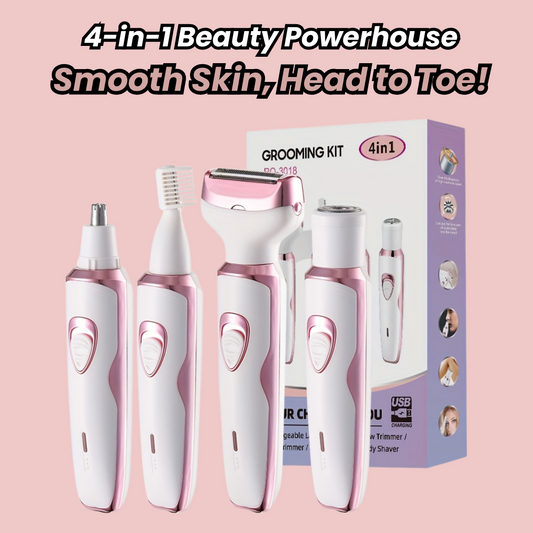 GlowTrim™ 4-in-1 Women's Rechargeable Grooming Kit