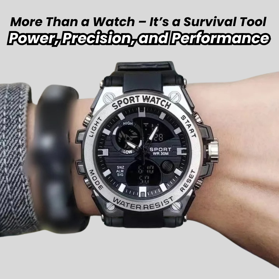 Rugged Dual Display Sport Watch - Built for the Bold