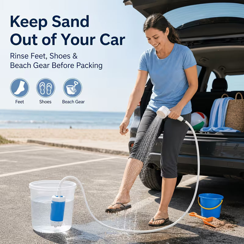 Portable Camping Shower, Turn any spot into a bath !