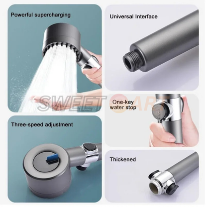 4 Mode High-Pressure Shower Head