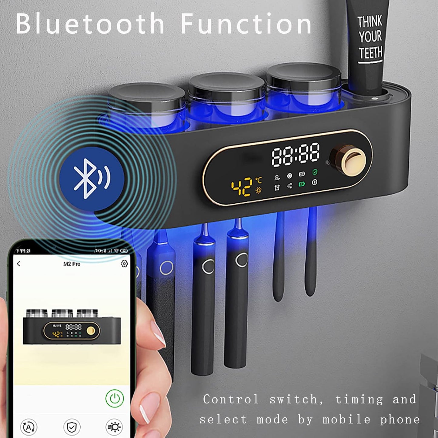 FreshHold™ - UV Sterilizer Toothbrush Holder
