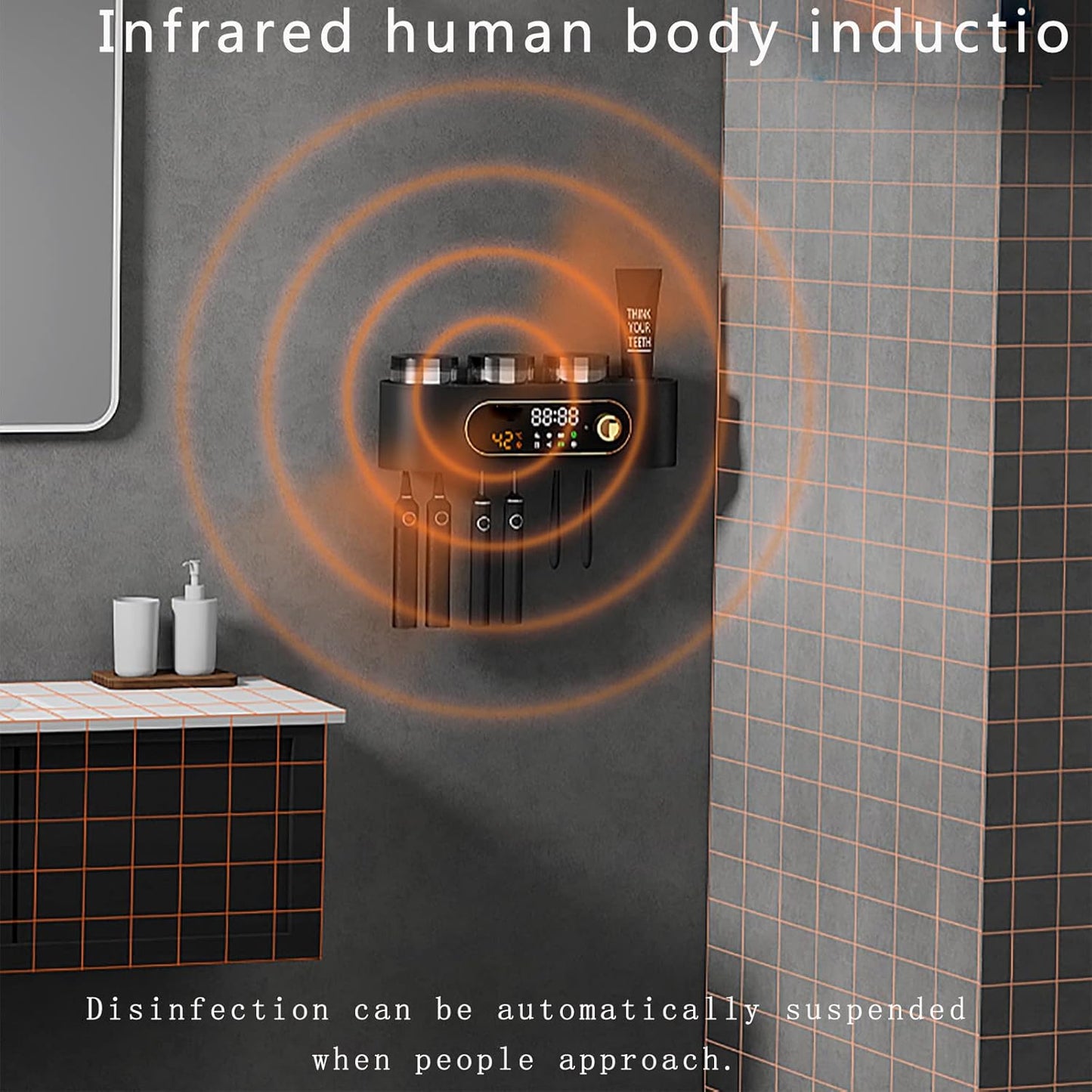 FreshHold™ - UV Sterilizer Toothbrush Holder