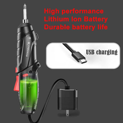 Mini portable cordless electrical screwdriver