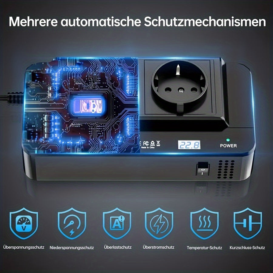 🔌 Power On the Go – Dual AC + 4 USB Car Power Inverter 200W