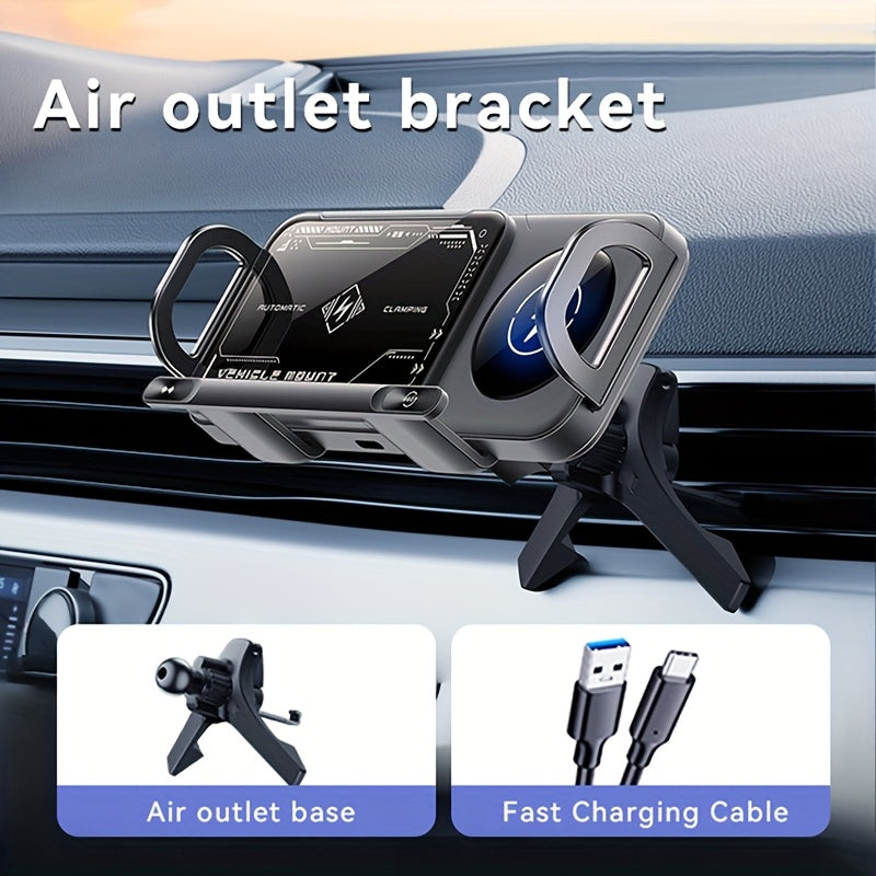 🚗 SmartSense™ Wireless Car Mount – Intelligent Induction Charging & Auto-Clamp