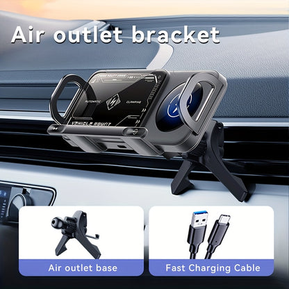 🚗 SmartSense™ Wireless Car Mount – Intelligent Induction Charging & Auto-Clamp