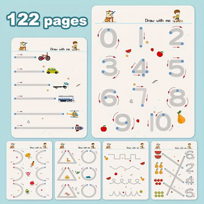 Draw & Learn™ – 122 Pages of Reusable Writing Practice Copybook