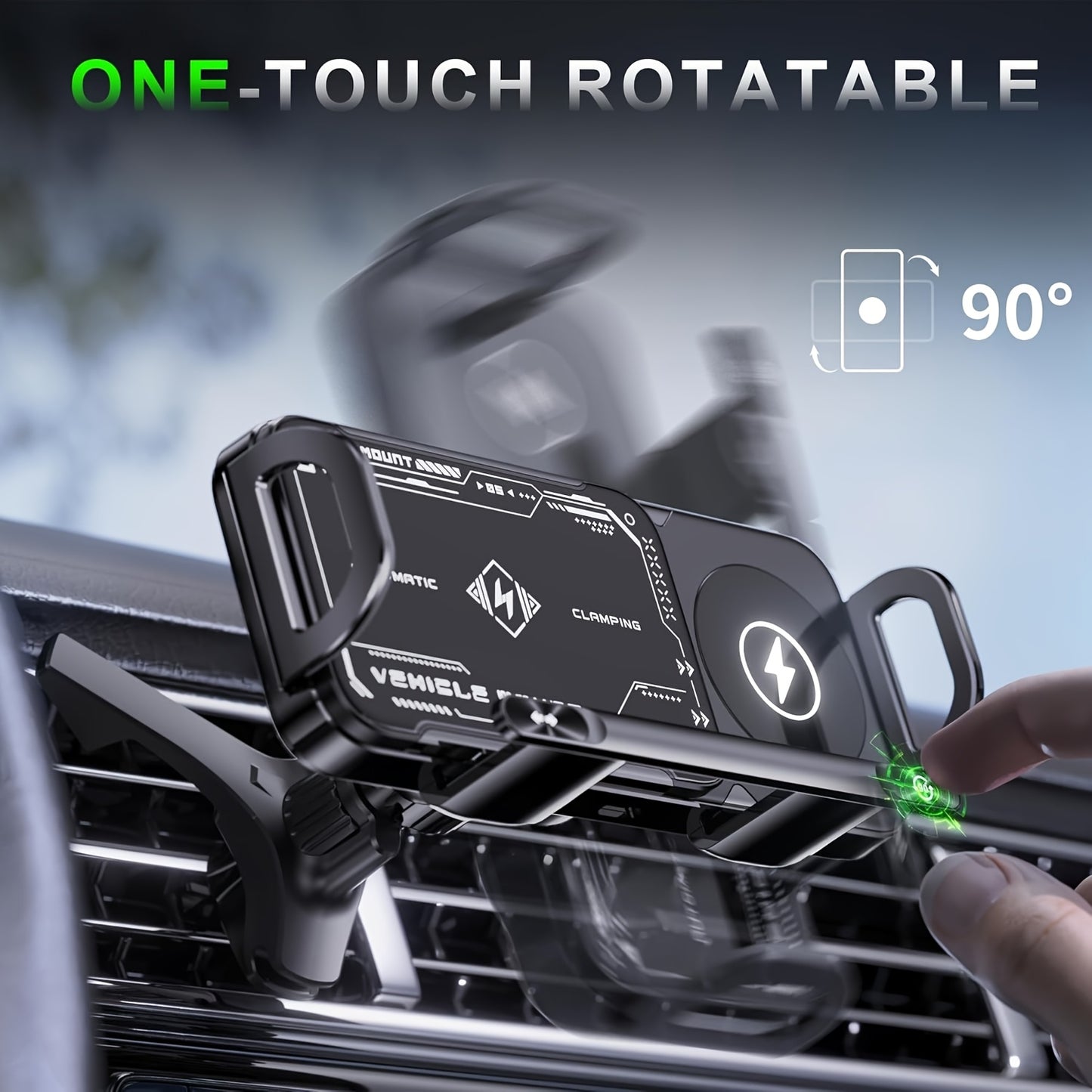 🚗 SmartSense™ Wireless Car Mount – Intelligent Induction Charging & Auto-Clamp