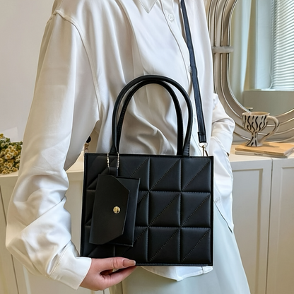 GleamTote™ - Quilted Mini Crossbody Bag with Coin Purse