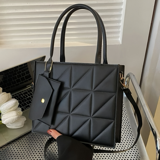 GleamTote™ - Quilted Mini Crossbody Bag with Coin Purse