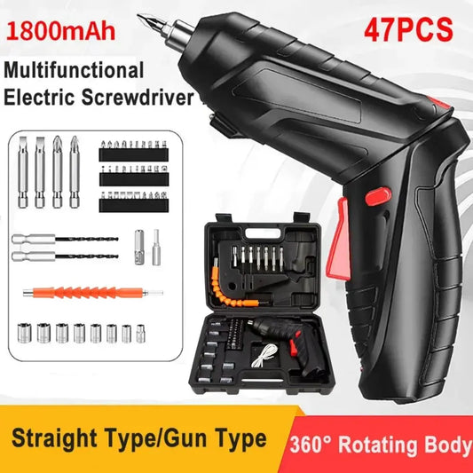 Mini portable cordless electrical screwdriver