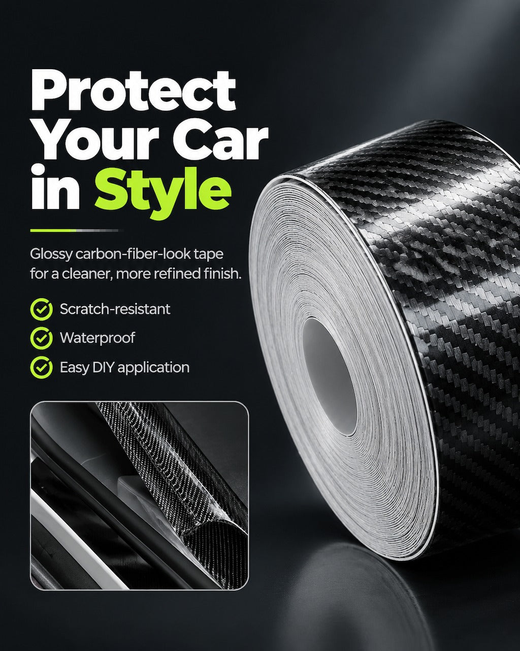 Carbon fiber tape section 1