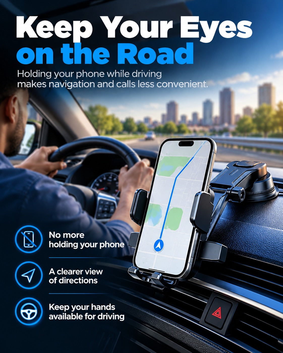 Dashboard car phone holder