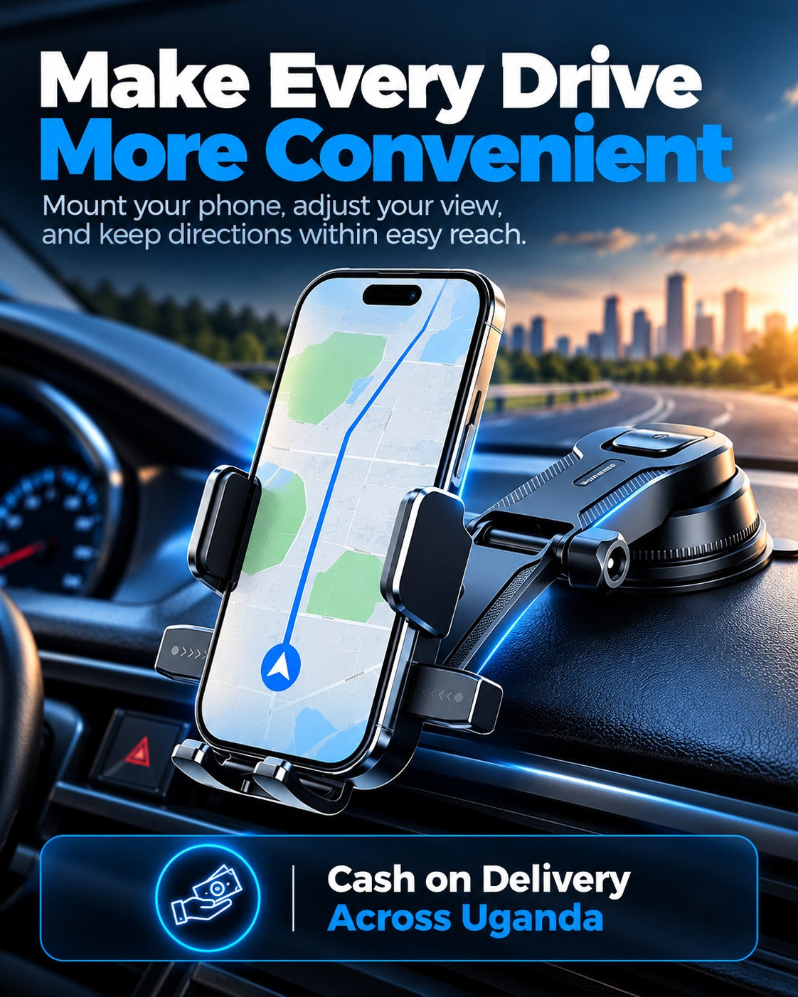 Dashboard car phone holder