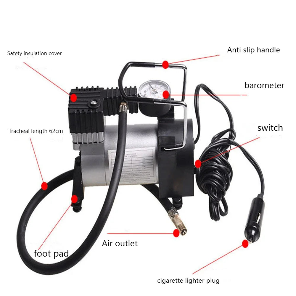 Heavy Duty Car Air Compressor 12V