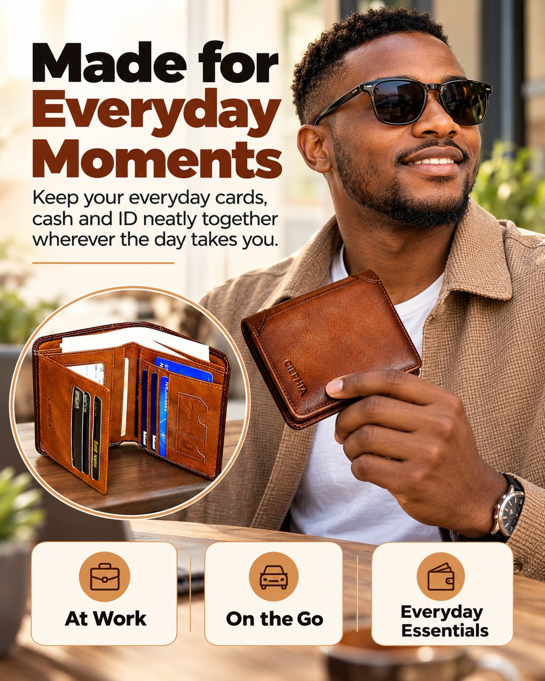 Leather wallet section 6