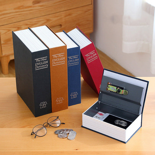 Secret mini Book Safe box with Key & Password